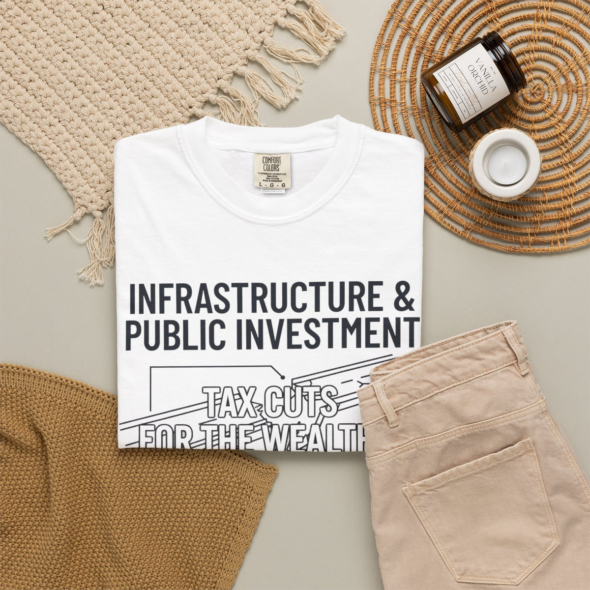 "Protest Series - Fix The Roads" Unisex Garment-Dyed Tee