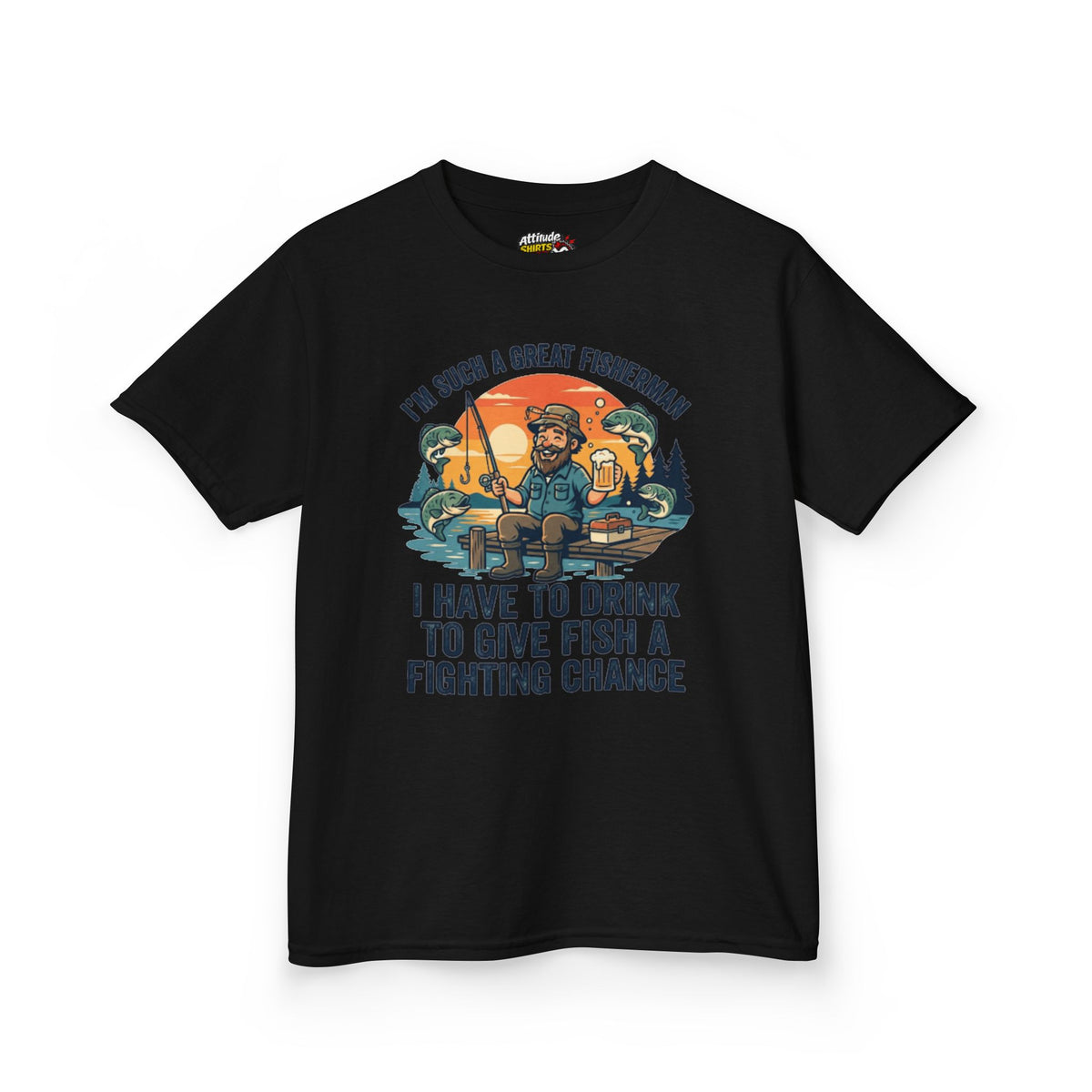 "Drink to Give Fish a Fighting Chance" Kids Tee