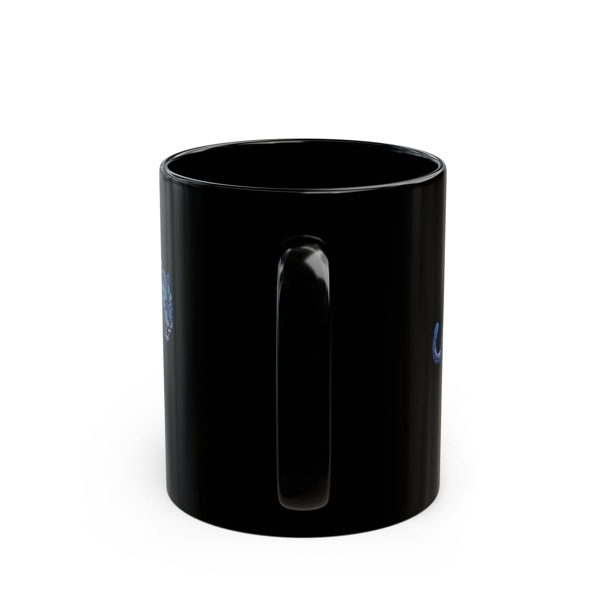 "Cyber Panther" Black Ceramic Mug