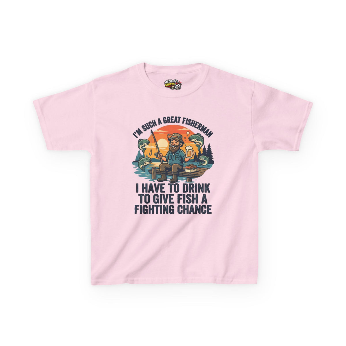 "Drink to Give Fish a Fighting Chance" Kids Tee