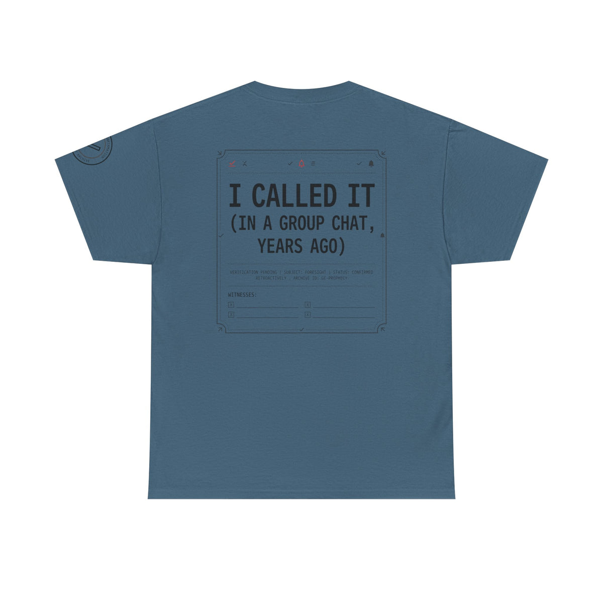 Color: Indigo Blue | Group Chat Premium Graphic Tee
