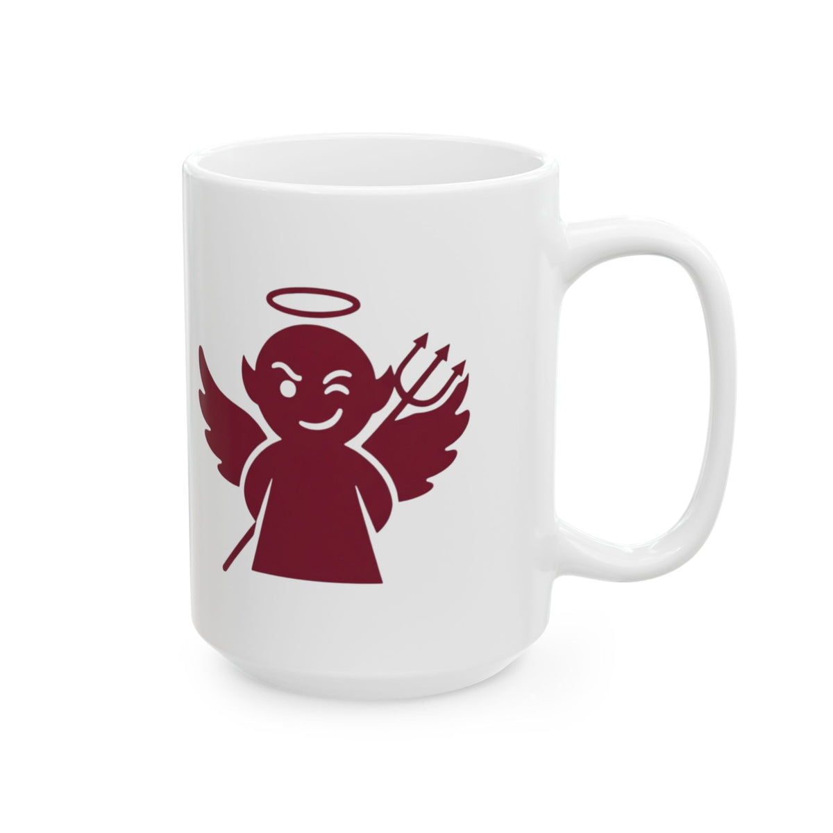 "On The Naughty List" White Ceramic Mug — Graphic