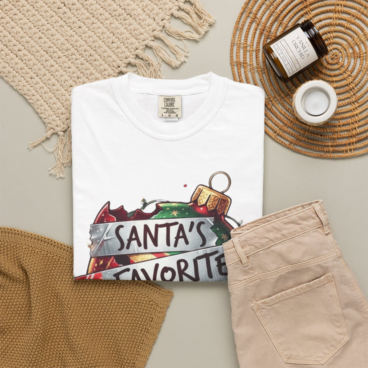 Santa's Favorite Screw Up Unisex Garment-Dyed Tee