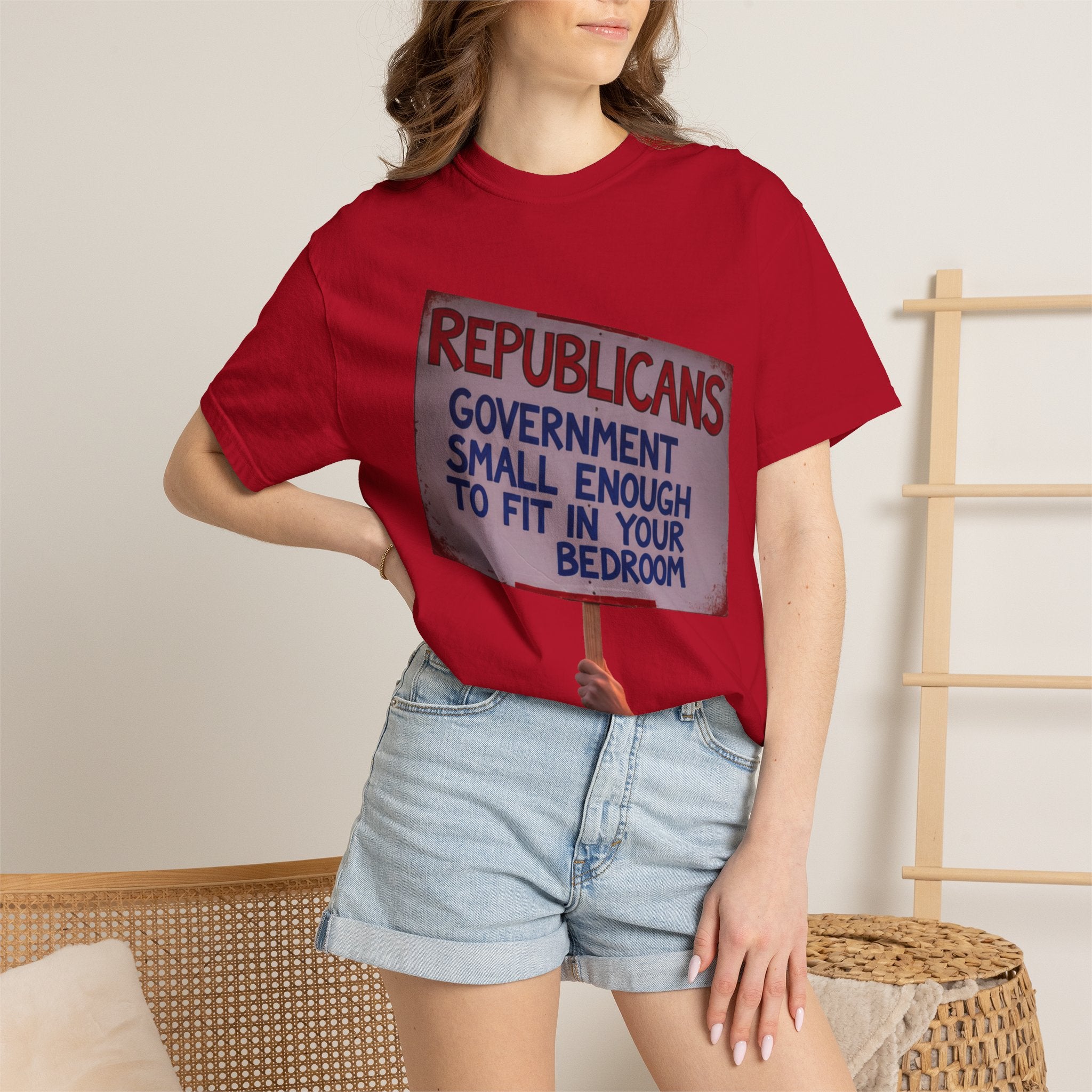 "Small Government (In All the Wrong Places)" Unisex Garment-Dyed T-shirt