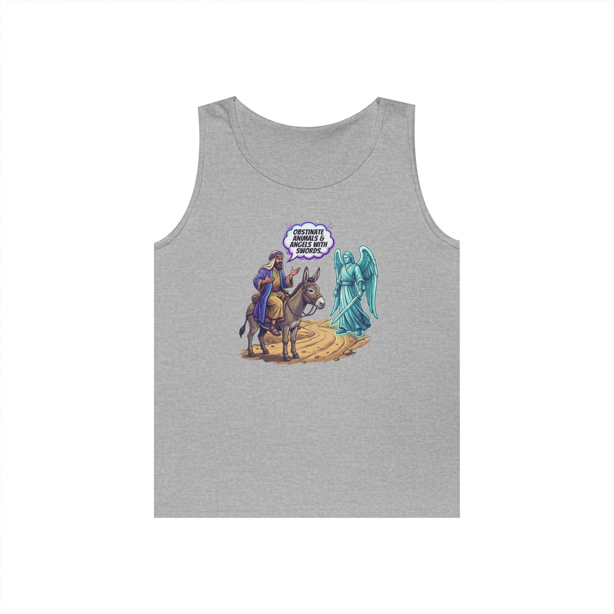 Color: Sport Grey | Good Book Series Obstinate Animals & Angels With Swords Tank Top