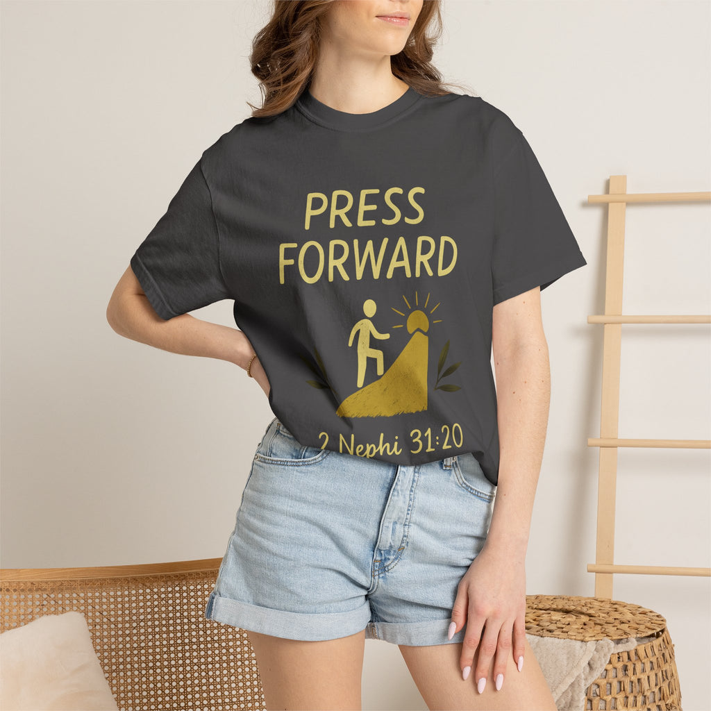 "Press Forward" Unisex Garment-Dyed T-shirt