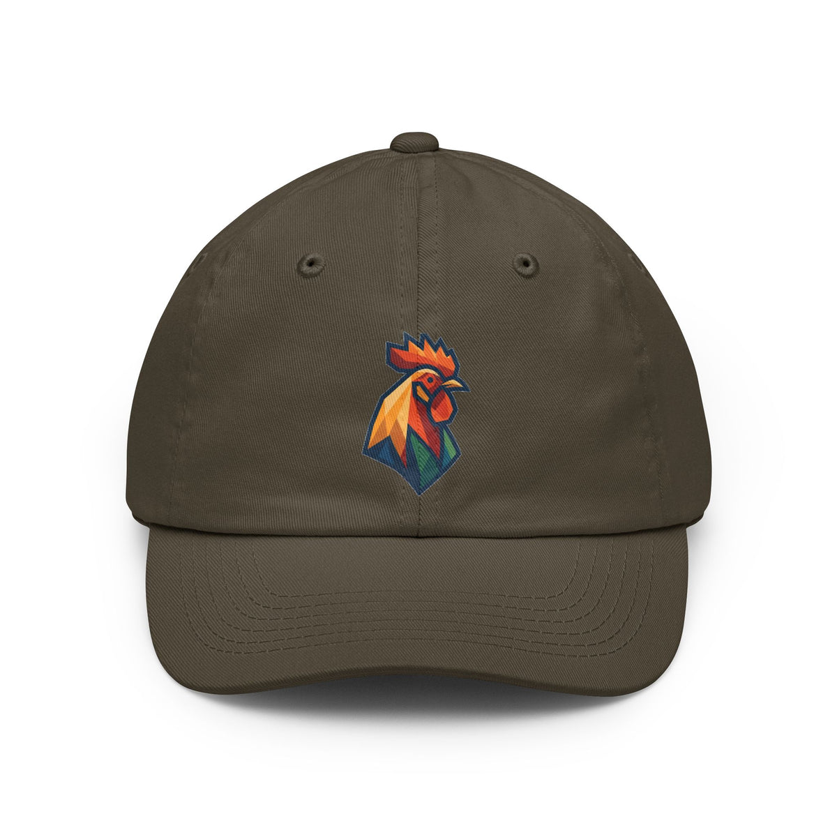 Color: Olive | Barnyard Rooster Dad Hat — Graphic