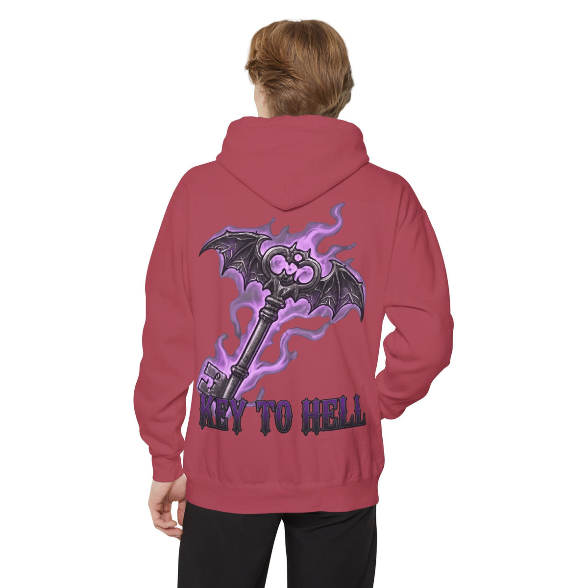 Color: Crimson | Skeleton Key Garment-Dyed Hoodie