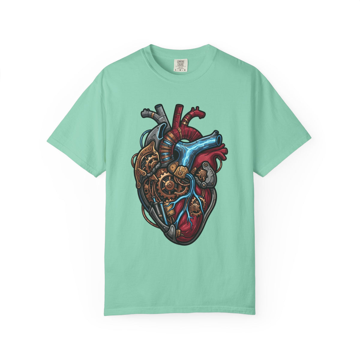 Color: Island Reef | Mechanical Heart Unisex Garment-Dyed Tee