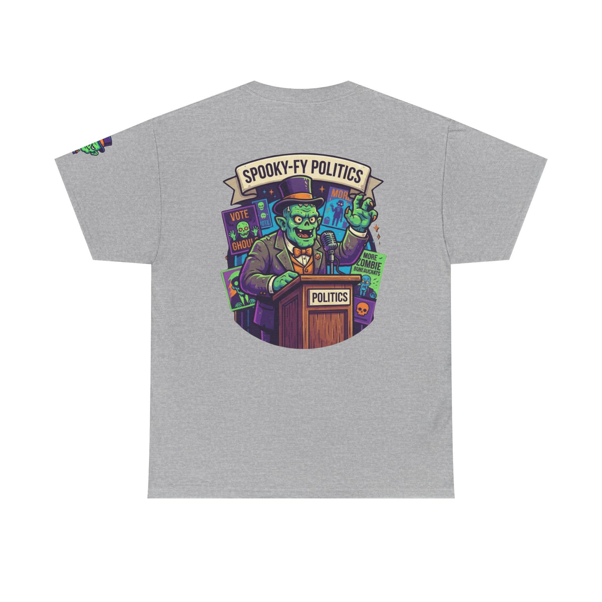 Color: Sport Grey | Spooky-Fy Politics Premium Graphic Tee