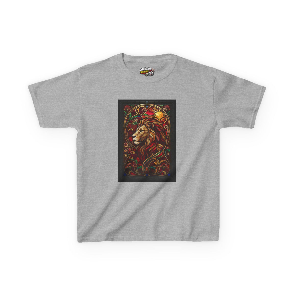 "Stained Glass Sign LEO" Kids Tee