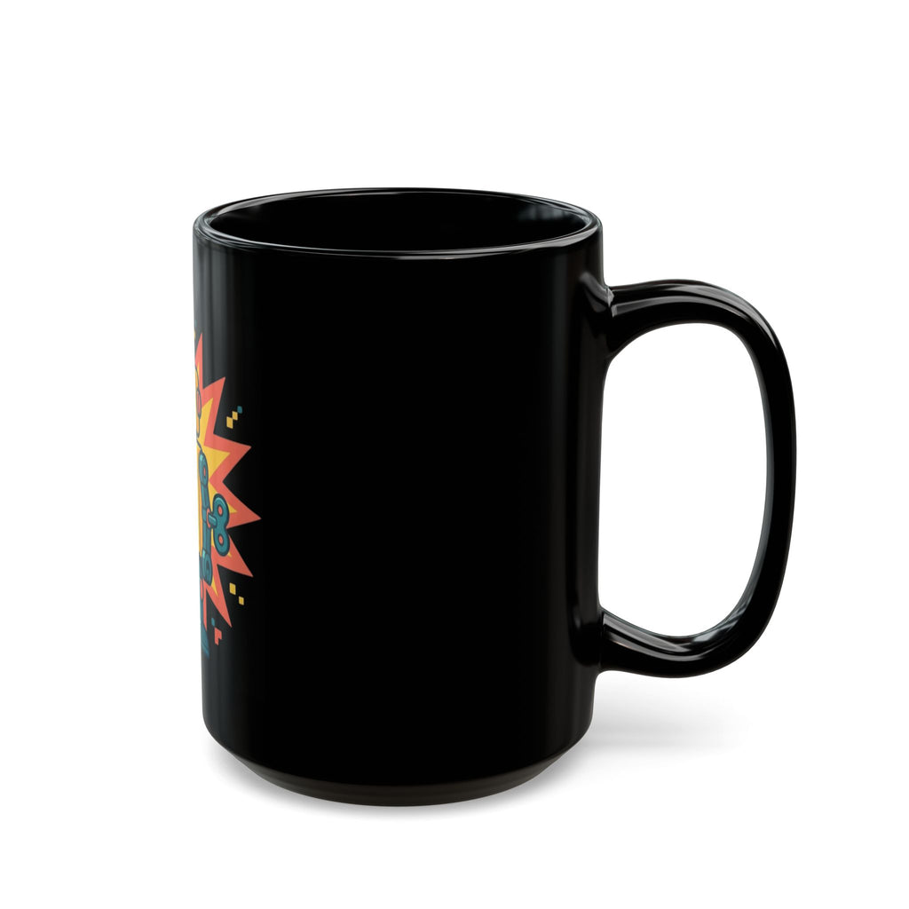 "Toy Robot" Black Ceramic Mug