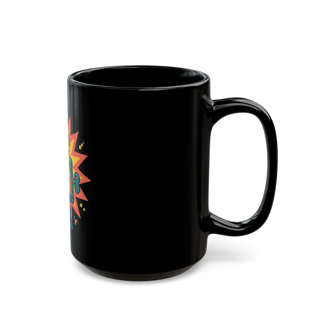 "Toy Robot" Black Ceramic Mug
