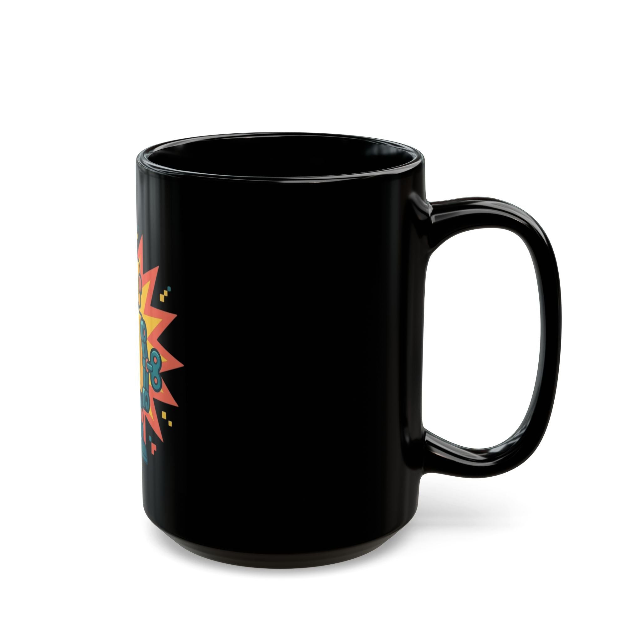 "Toy Robot" Black Ceramic Mug