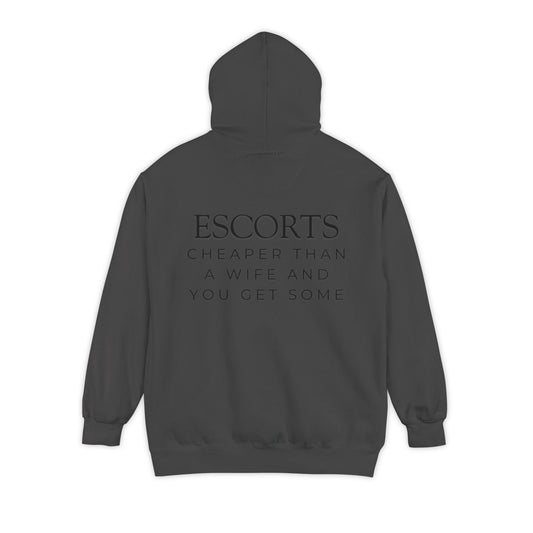 Color: Pepper | Escorts Garment-Dyed Hoodie