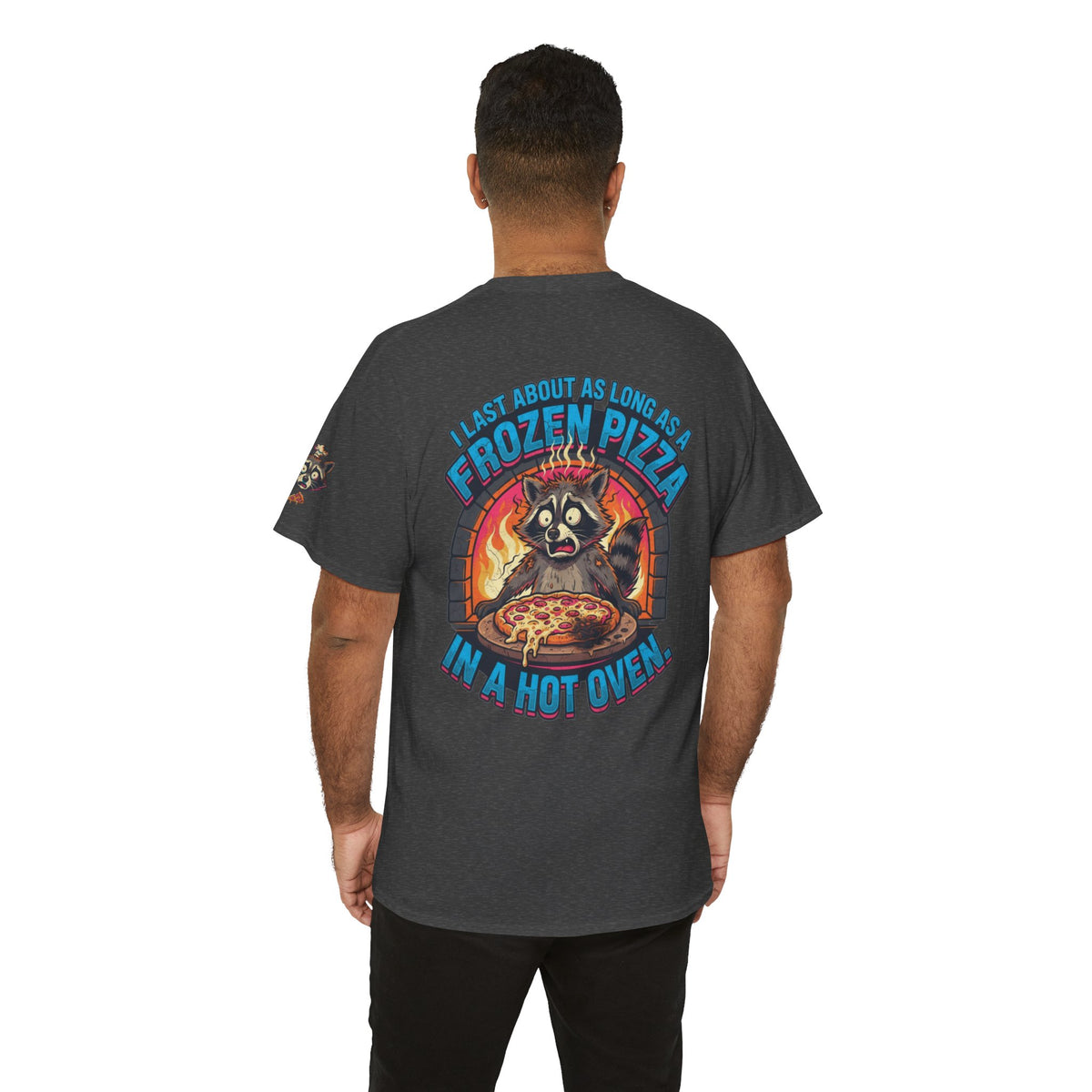 Color: Dark Heather | Frozen Pizza in a Hot Oven Premium Graphic Tee