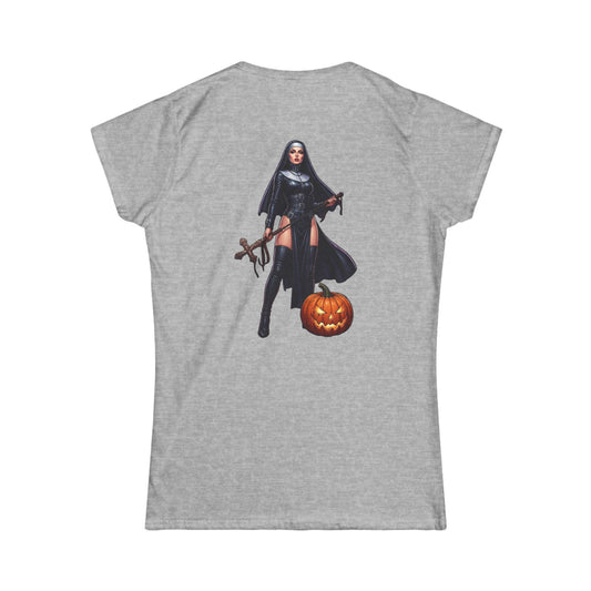 Color: Sport Grey | Sexy Halloween Nun Women's Tee