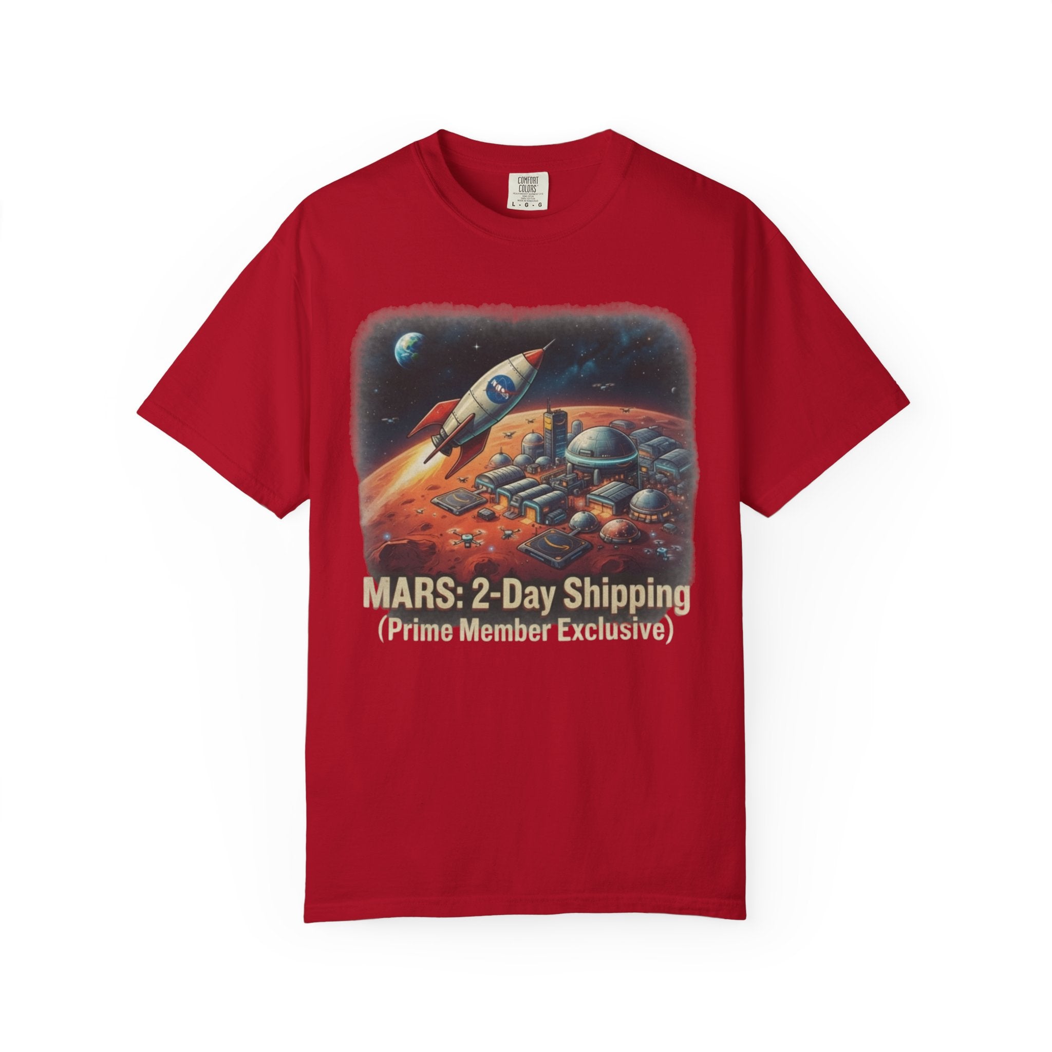 "Mars 2 Day Shipping" Unisex Garment-Dyed Tee
