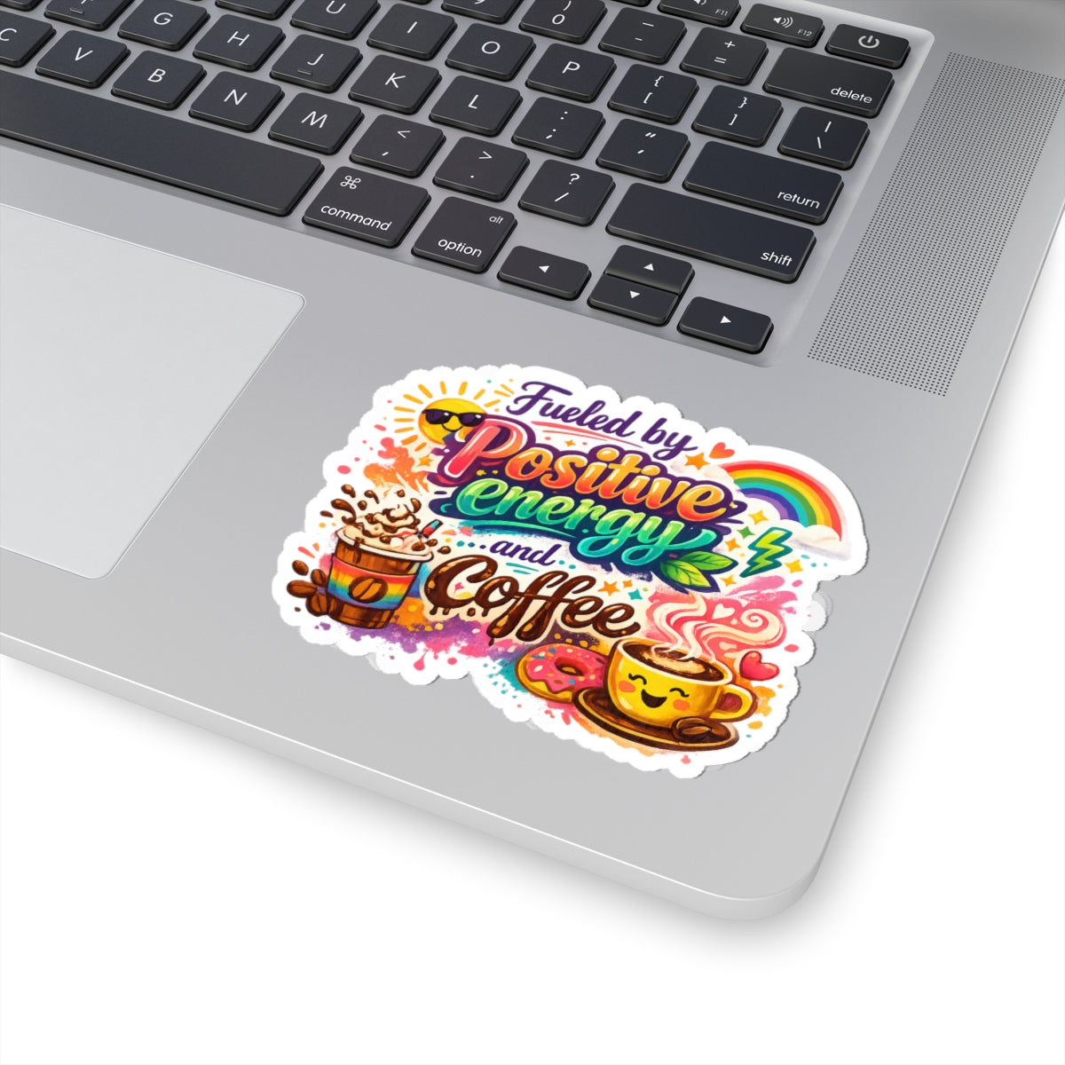 Fueled by Coffee (And Spite) | Kiss-Cut Sticker — AttitudeShirts