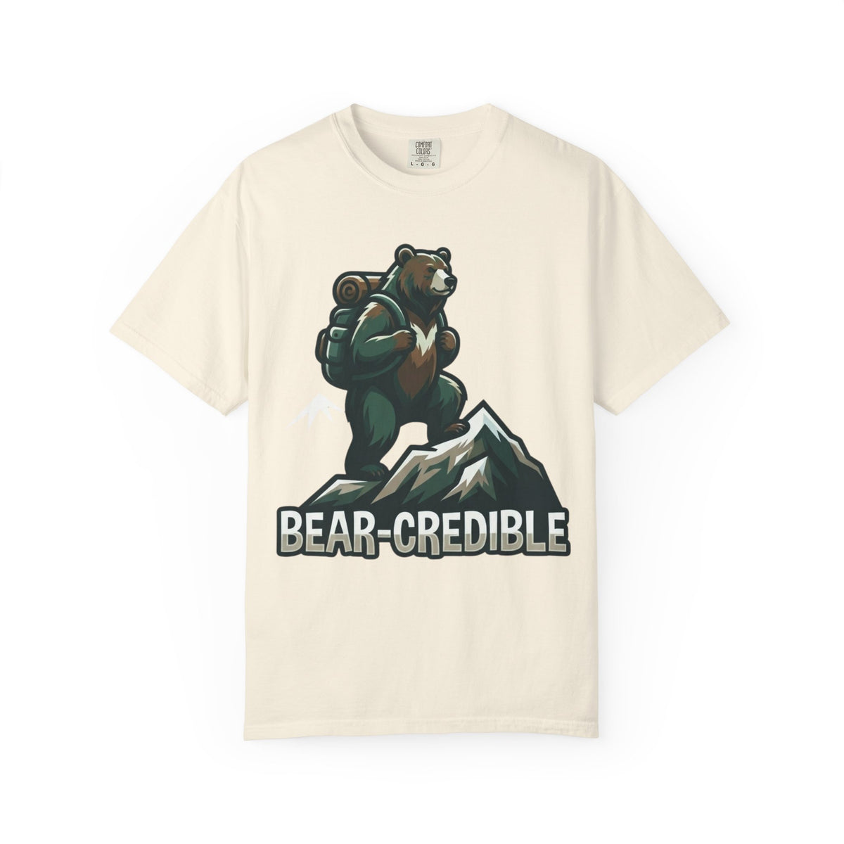 Color: Ivory | Bear Credible Unisex Garment-Dyed Tee