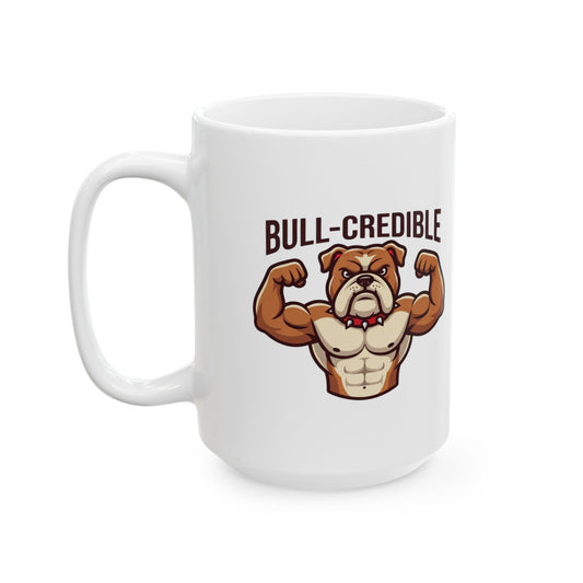 "Bull Credible" White Ceramic Mug