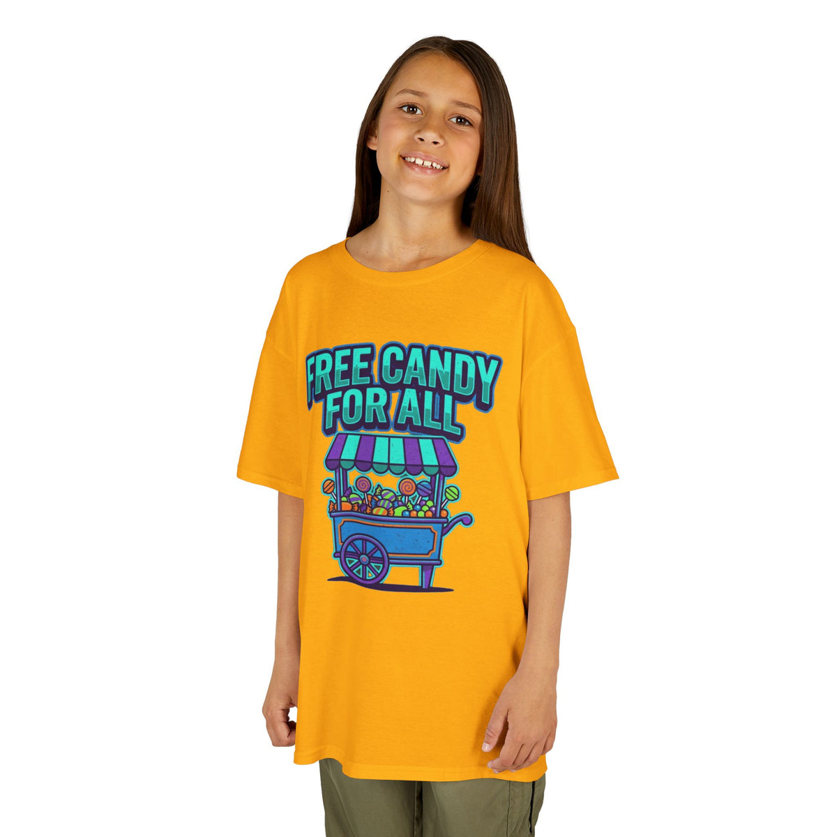 Color: Gold | Free Candy For All Kids Tee