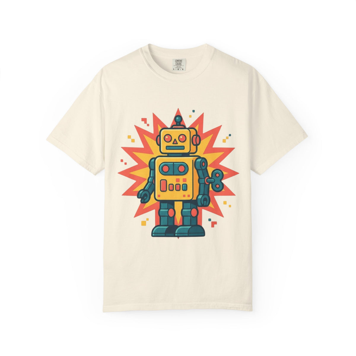 Color: Ivory | Toy Robot Unisex Garment-Dyed Tee