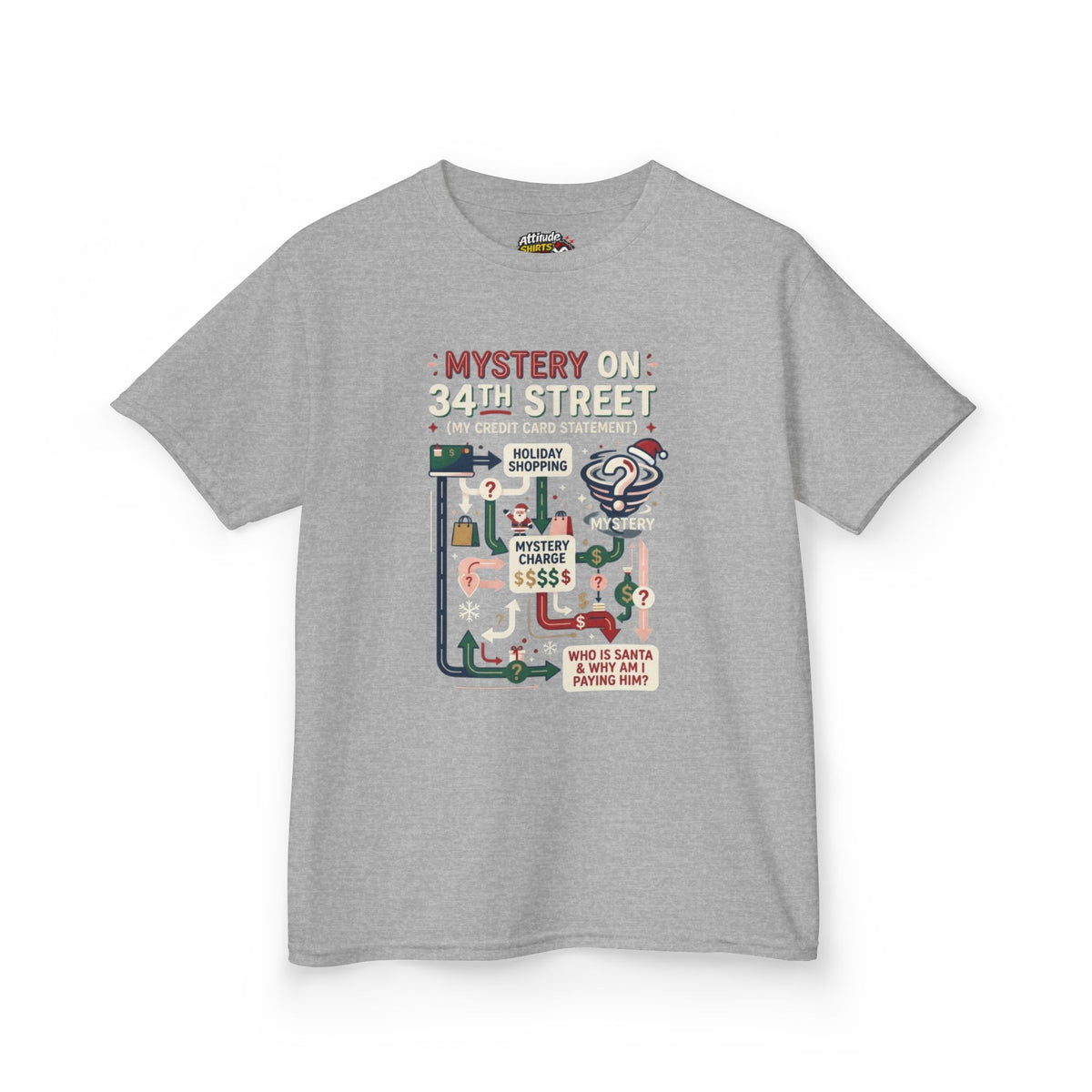 Color: Sport Grey | Mystery On 34th Street Kids Tee