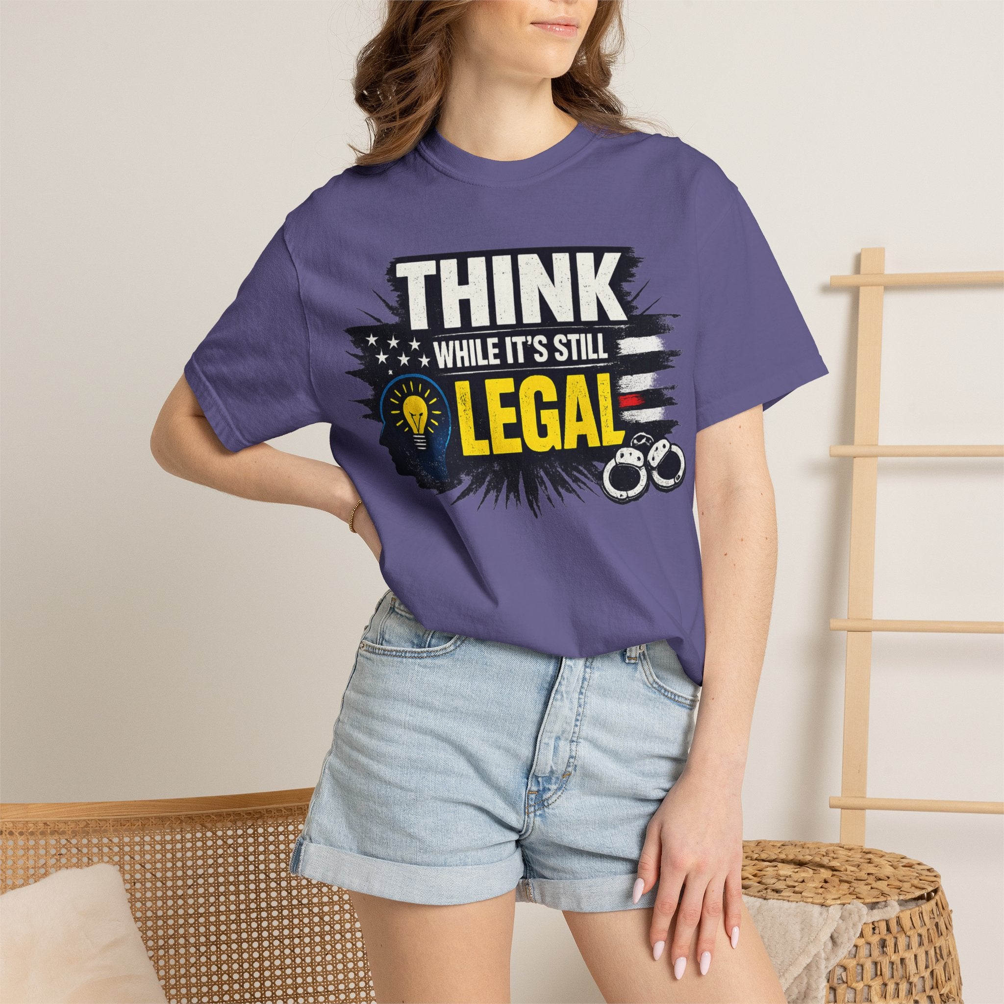 "Think While It’s Still Legal" Unisex Garment-Dyed T-shirt