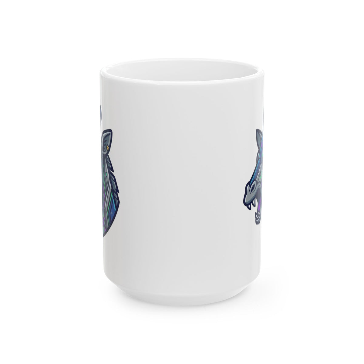 "Cyber Giraffe" White Ceramic Mug — Graphic