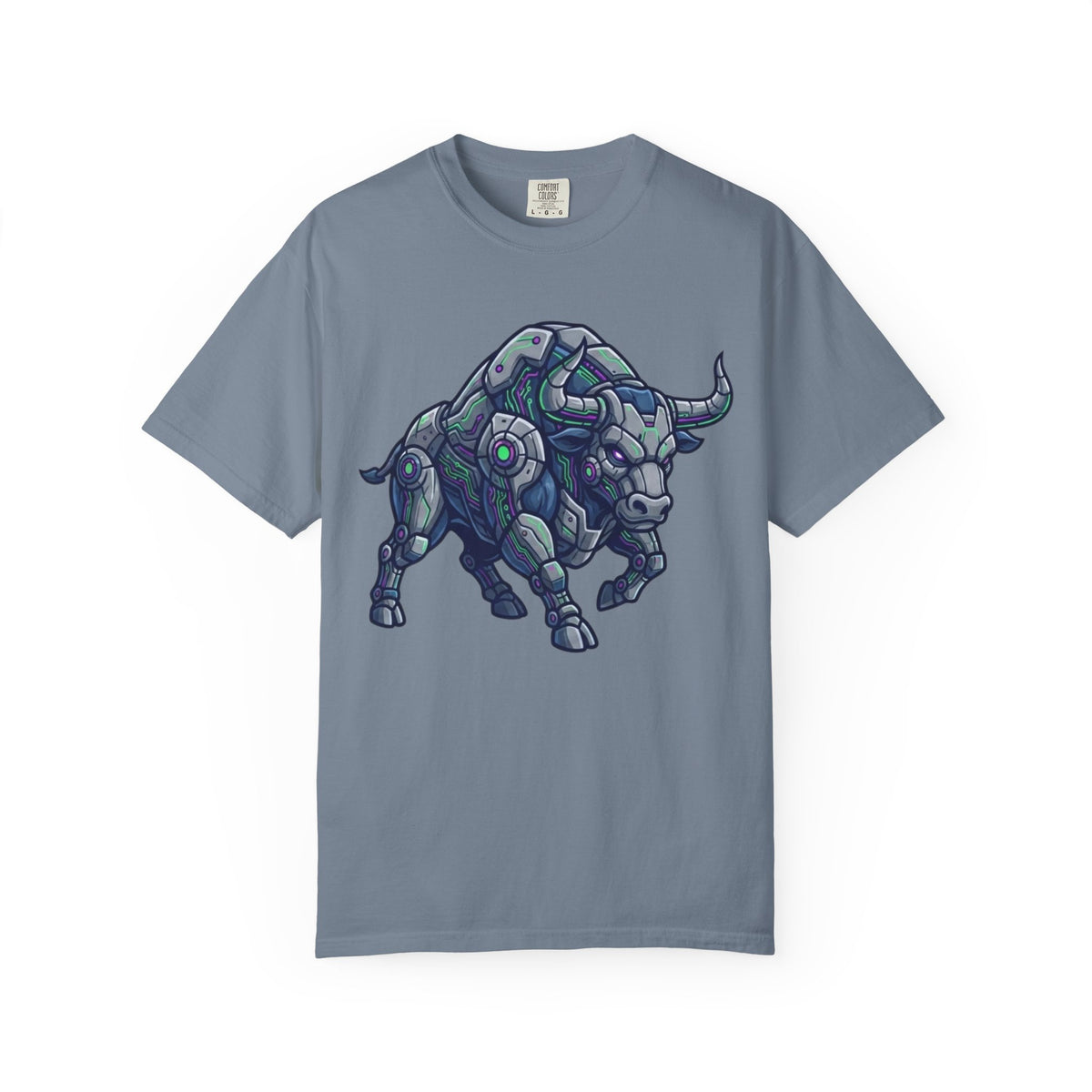 Color: Blue Jean | Cyber Bull Unisex Garment-Dyed Tee
