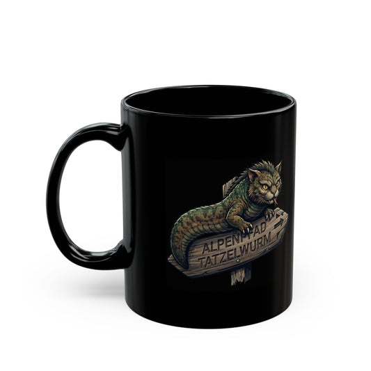 "Tatzelwurm (Alpine Europe)" Black Ceramic Mug