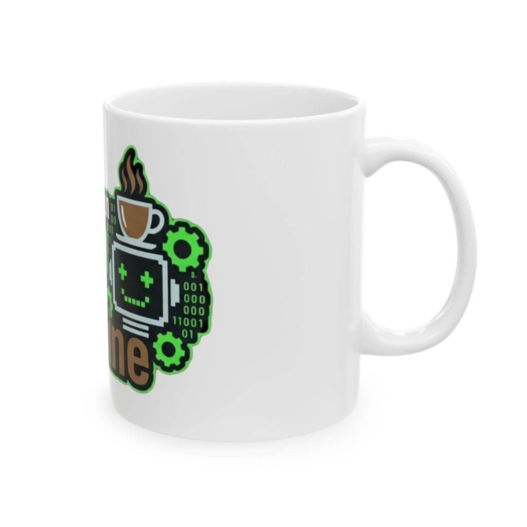 "Trained on Sarcasm" White Ceramic Mug