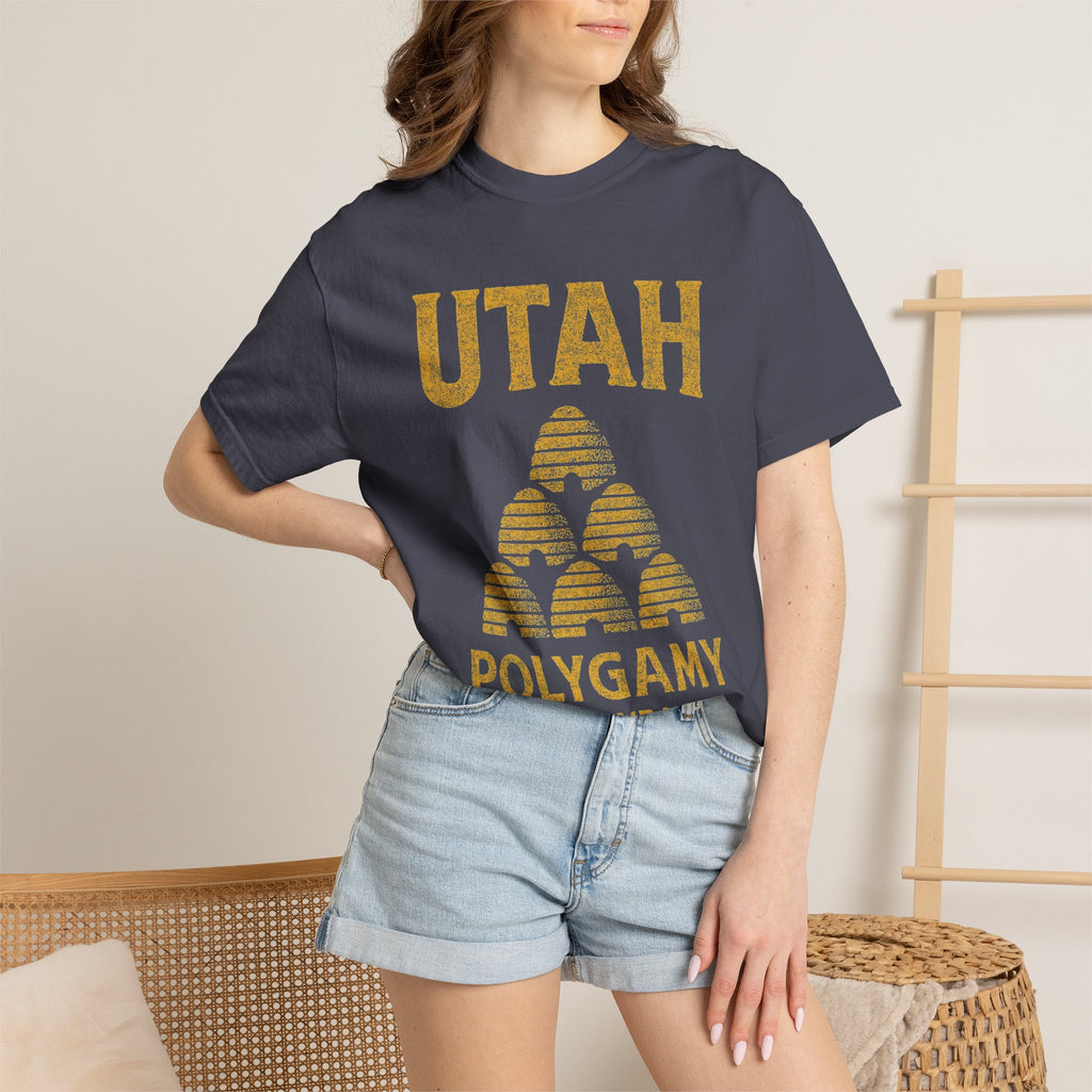 "Utah Polygamy - When One Isn't Enough" Unisex Garment-Dyed T-shirt