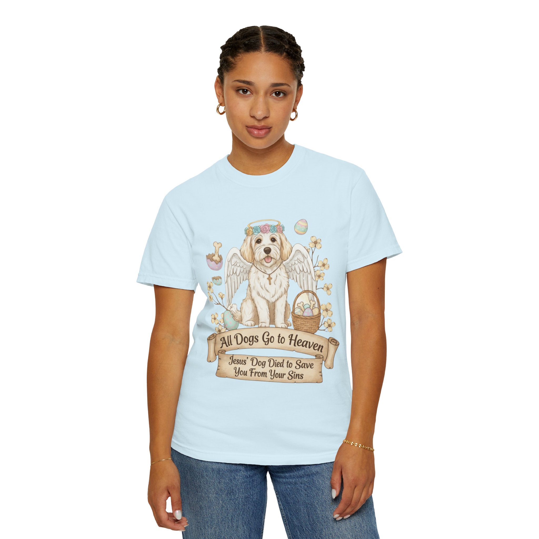 "All Dogs Go to Heaven 2" Unisex Garment-Dyed T-shirt