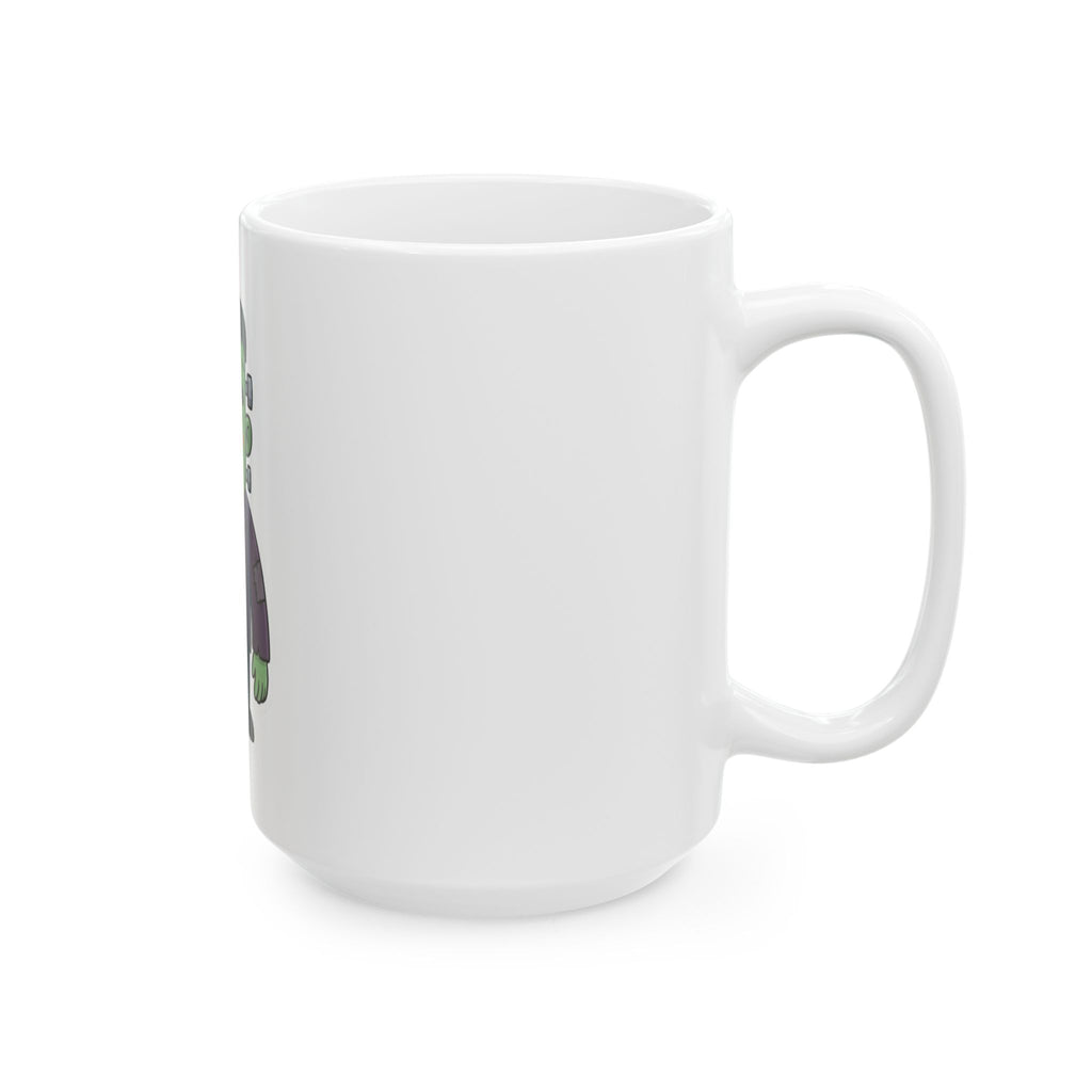 "Frankenstein" White Ceramic Mug