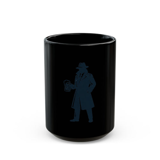 "Double Agent Draughts" Black Ceramic Mug — Graphic