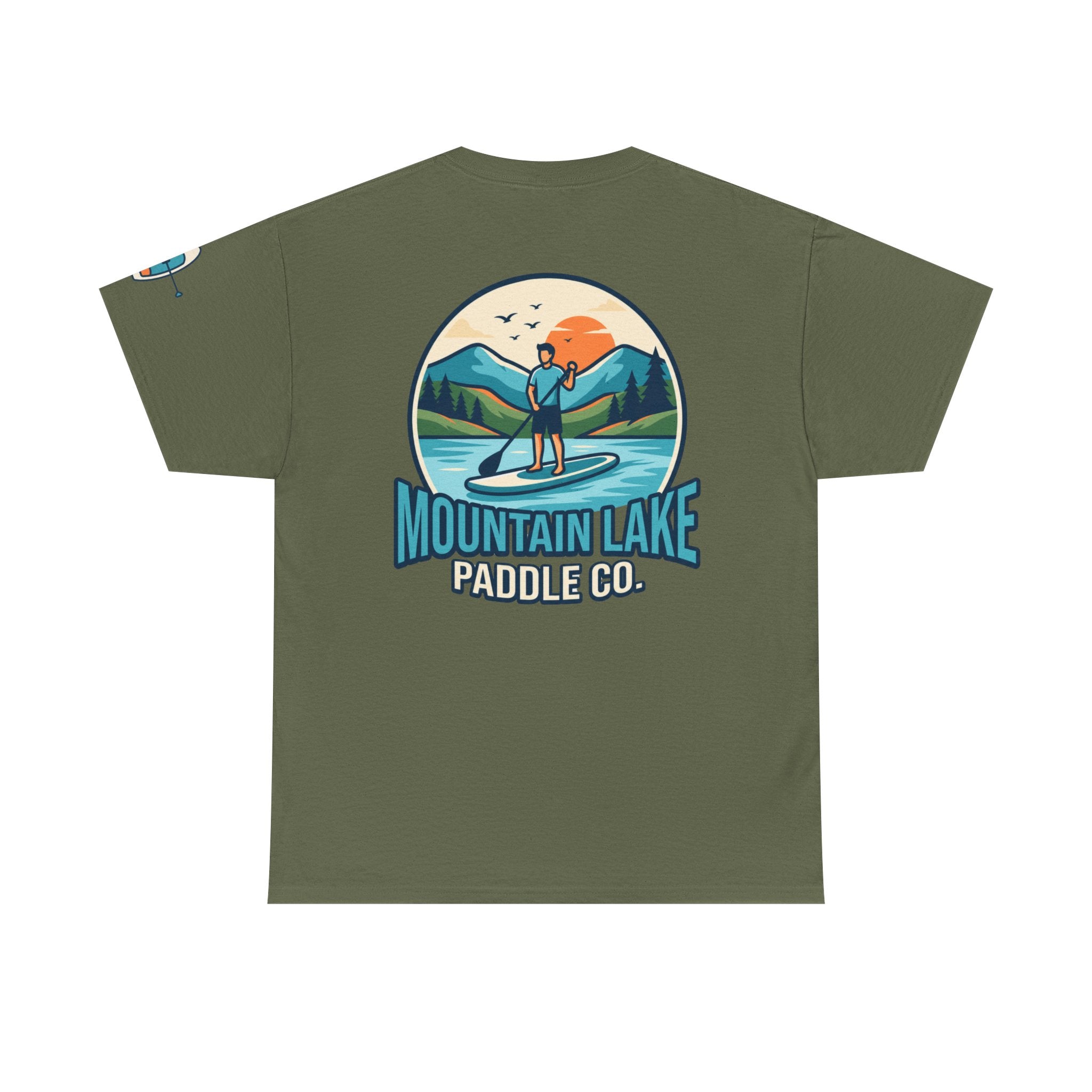 "Mountain Lake Paddle Board" Premium Graphic Tee