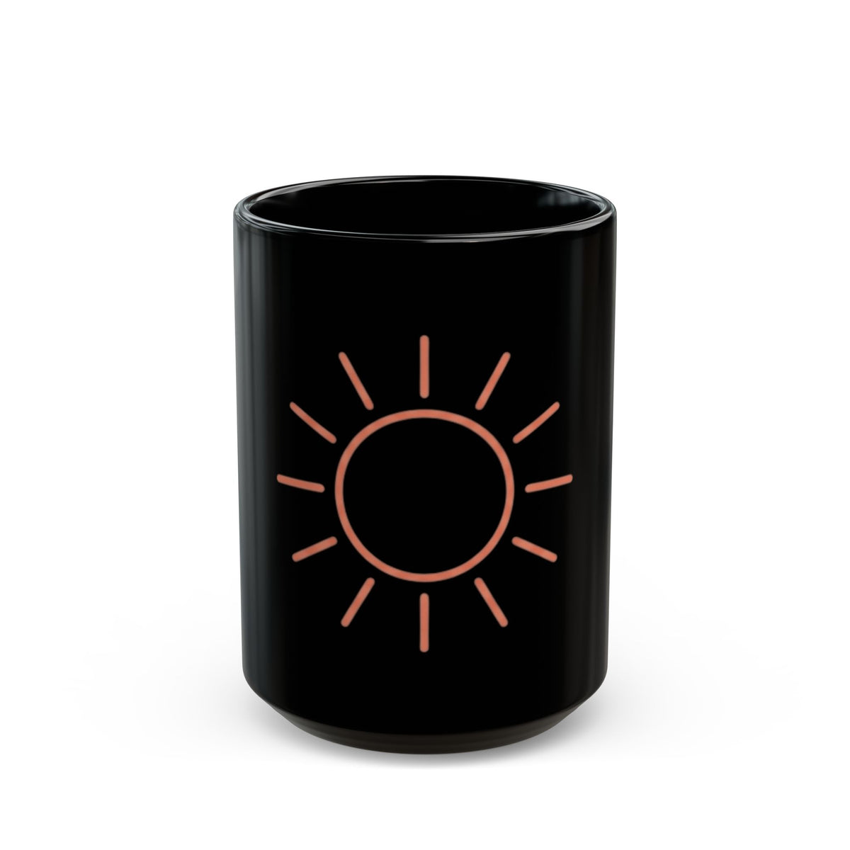 "Sun" Black Ceramic Mug — Graphic