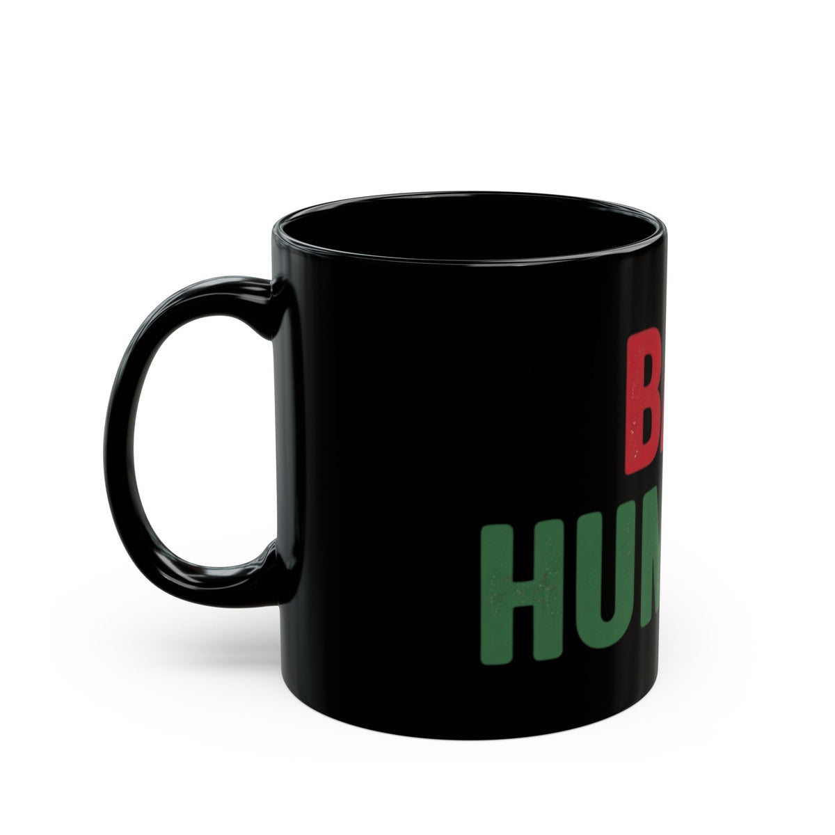 "Bah Humburg" Black Ceramic Mug — Graphic