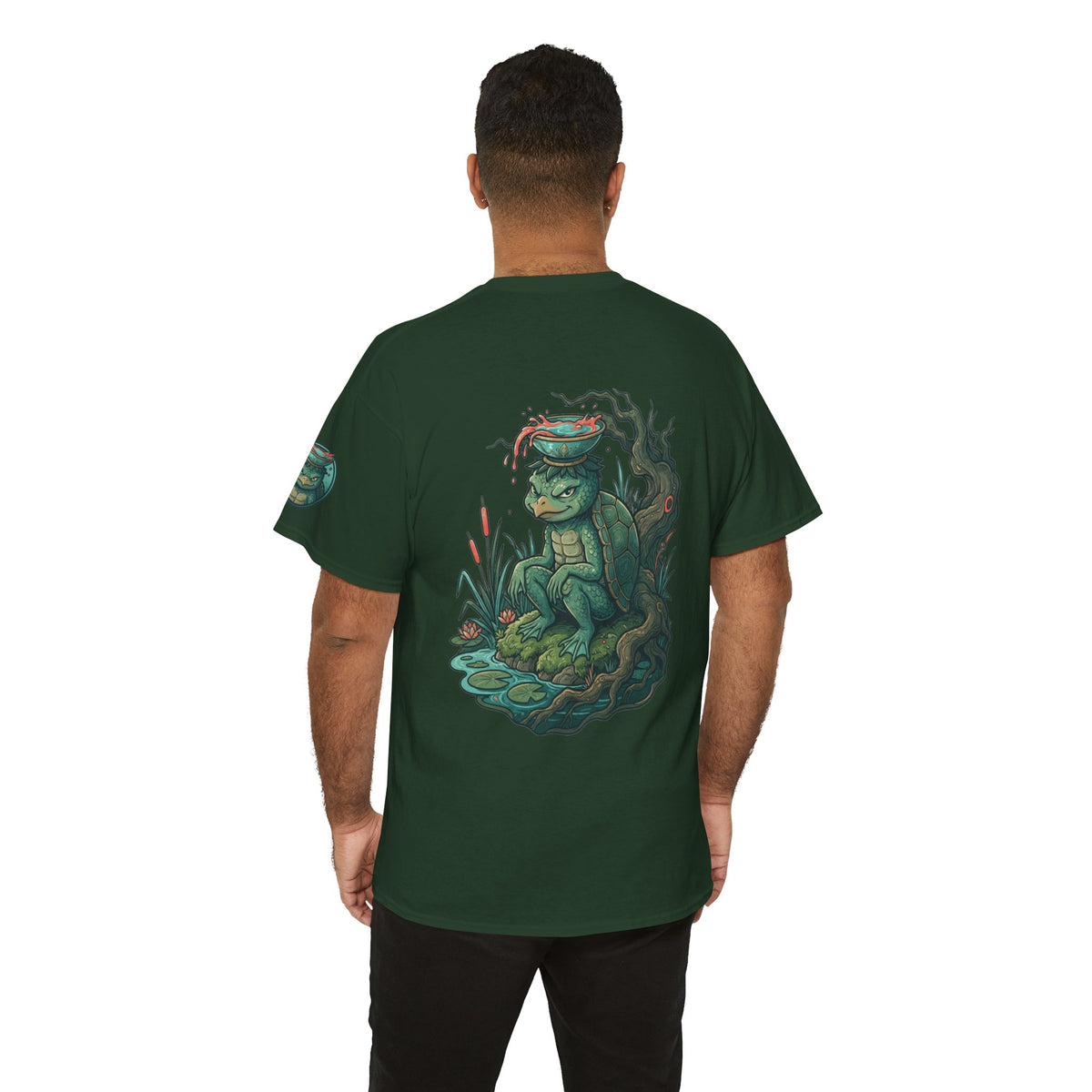 Color: Forest Green | Kappa (Japanese Folklore) Premium Graphic Tee