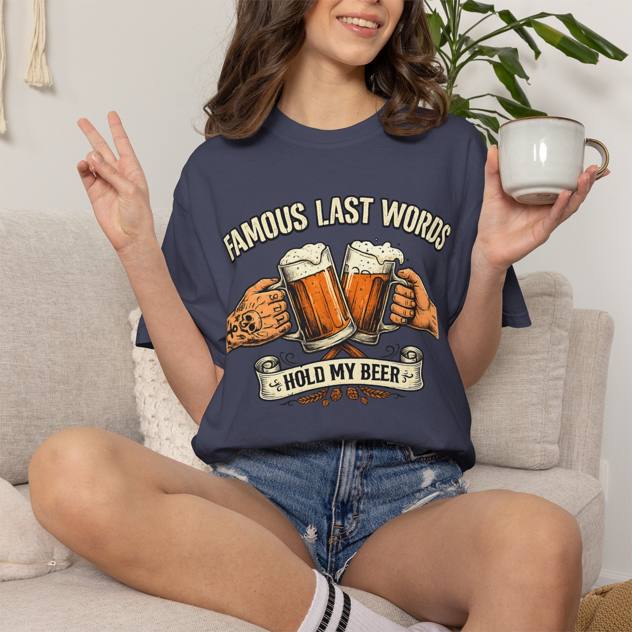 "Famous Last Words" Unisex Garment-Dyed Tee