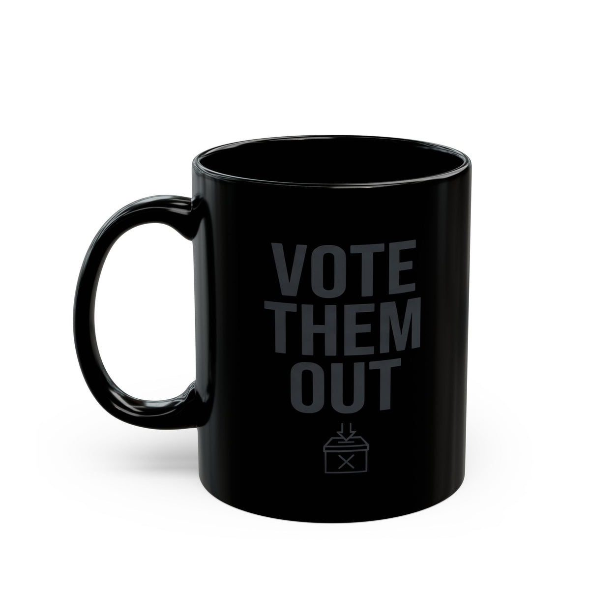"Protest Series - Follow The Money" Black Ceramic Mug — Graphic