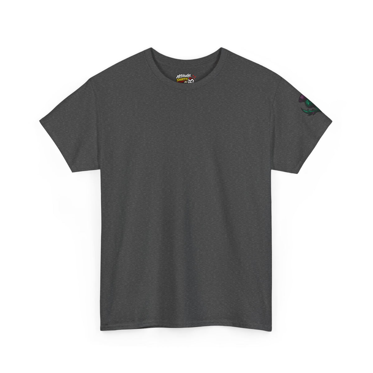 Color: Dark Heather | Stained Glass Floral Premium Graphic Tee