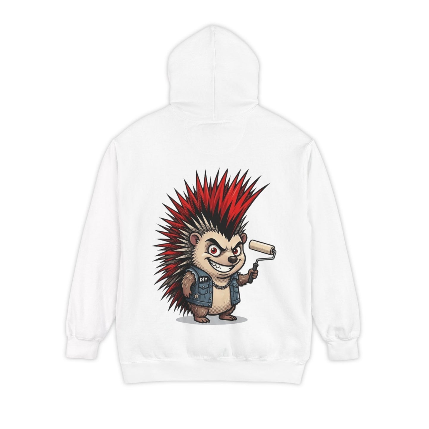 "Punkupine" Garment-Dyed Hoodie