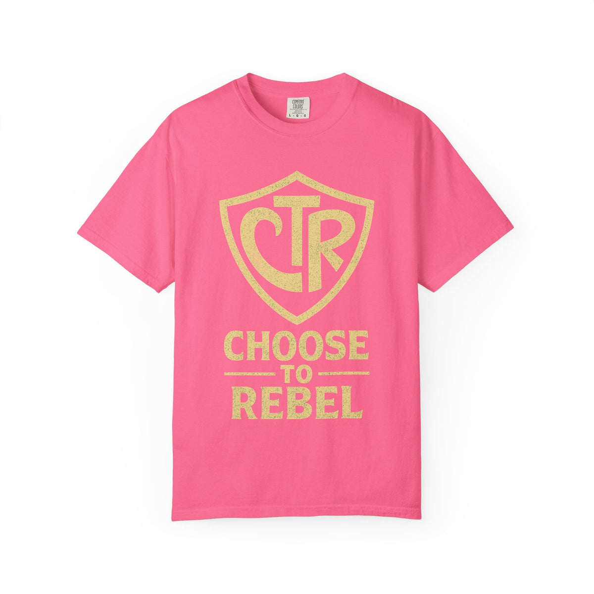 Color: Crunchberry | CTR: Choose to Rebel Unisex Garment-Dyed T-shirt