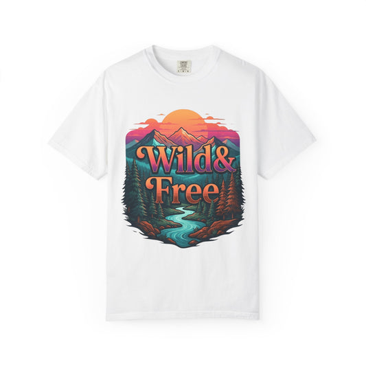 Color: White | Wild & Free Unisex Garment-Dyed Tee