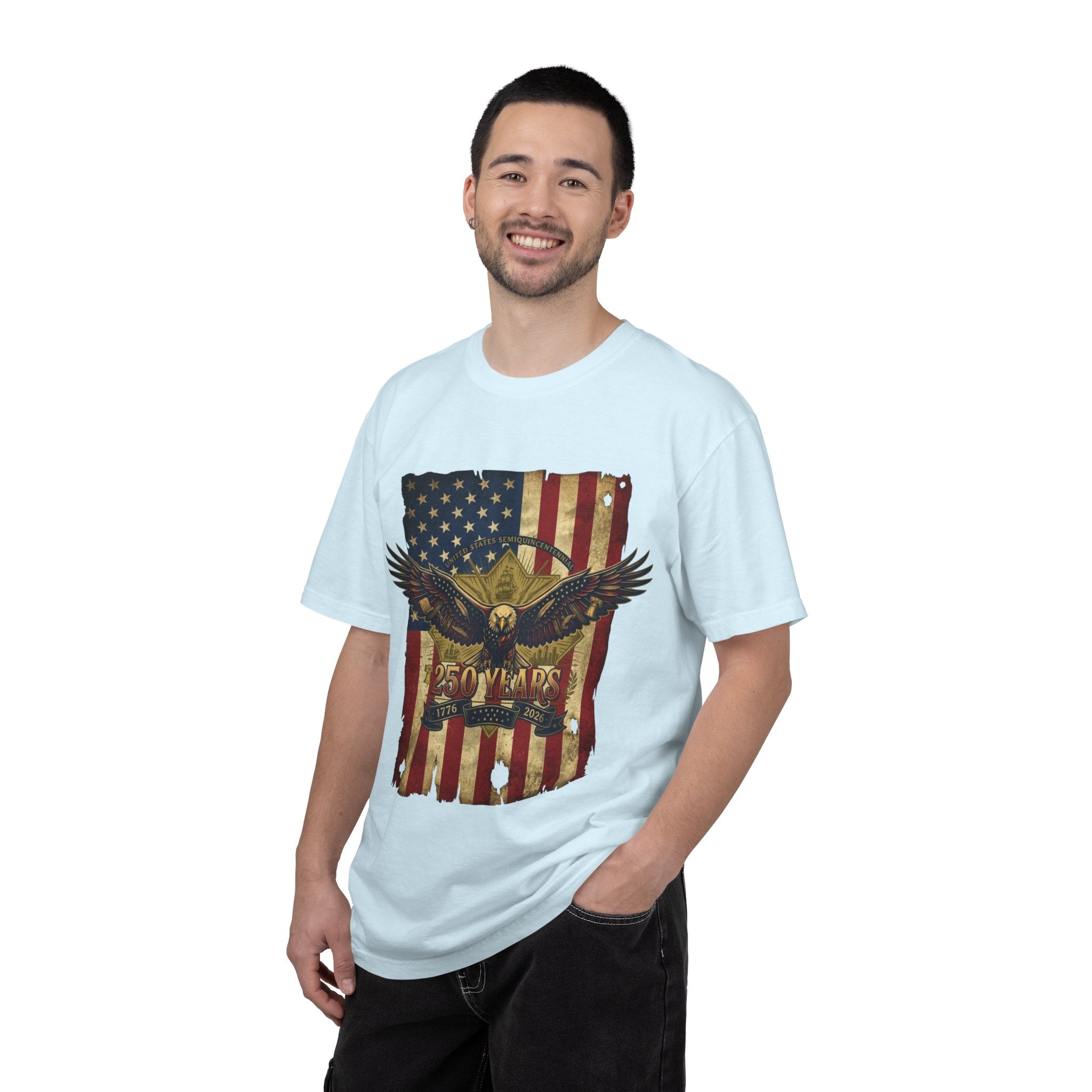 "Eagle and Flag 250 Years" Unisex Garment-Dyed Tee