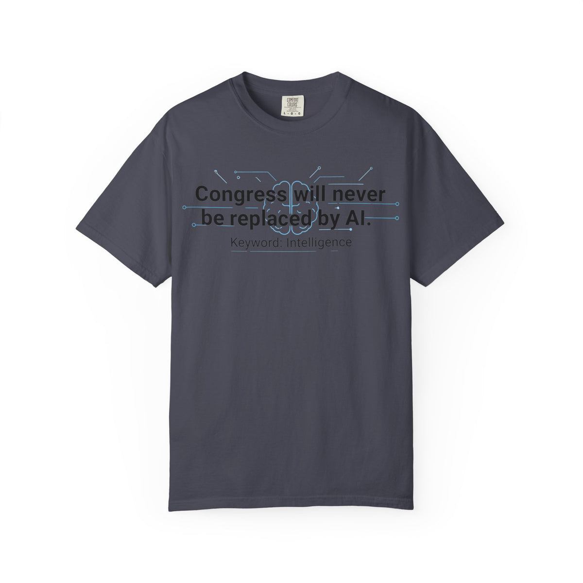 Color: Navy | Congress vs. AI T-Shirt Unisex Garment-Dyed T-shirt