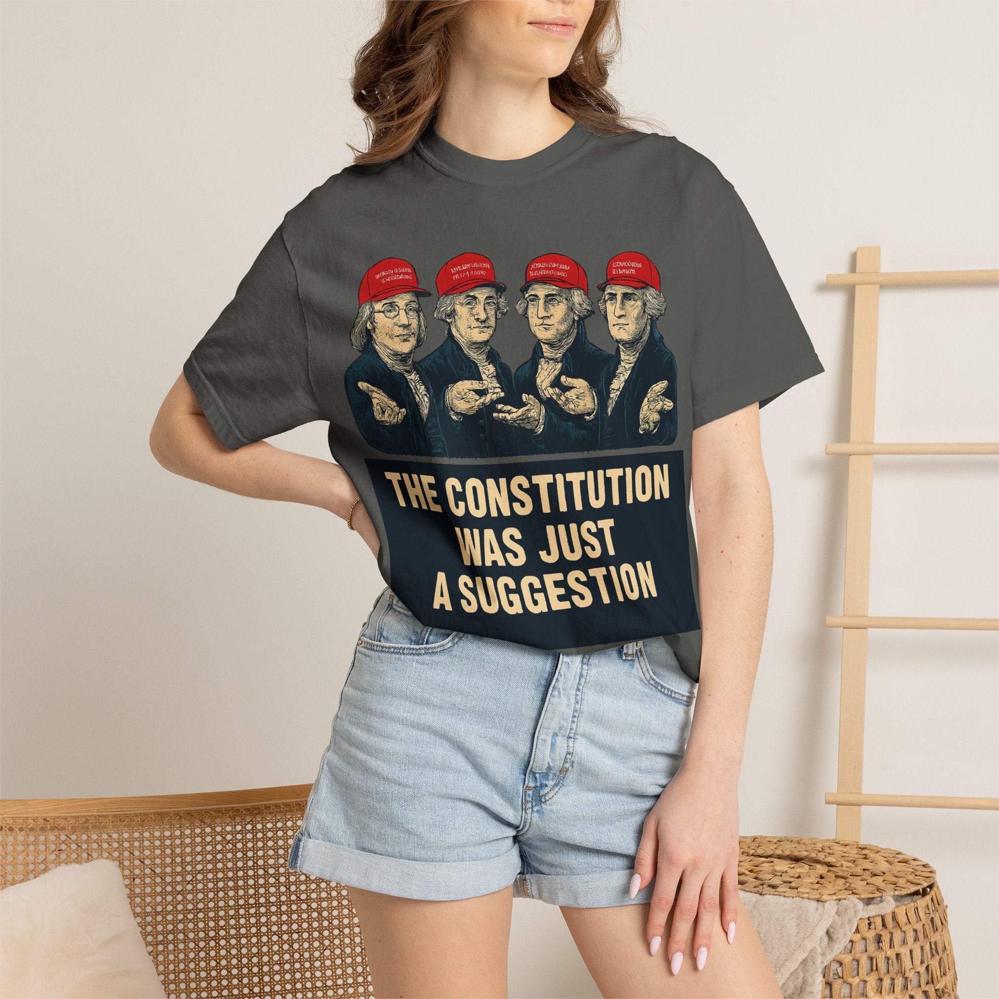 "The Constitution Was Just a Suggestion" Unisex Garment-Dyed T-shirt